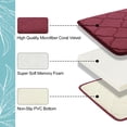thumbnail image 5 of Buganda Memory Foam Bathroom Rugs, Ultra Soft and Absorbent Bath Mat, Thick Bath Rug for Bathroom Floor, 24x16, Burgundy, 5 of 10