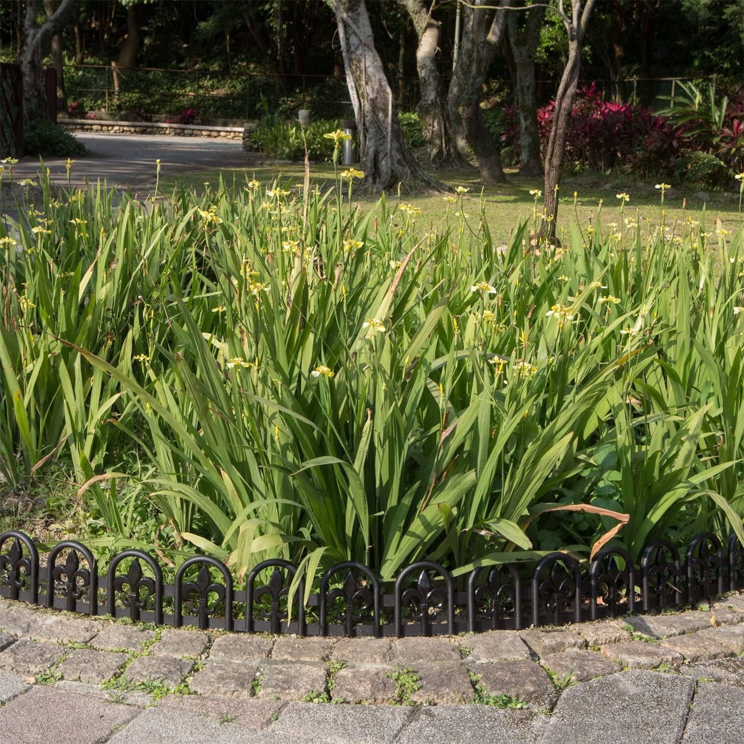 Black Garden Border Edging - 15pcs Decorative Lawn Landscape Panels - 20ft Kit
