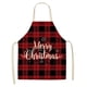 thumbnail image 5 of Delantal de lino con texto en inglés "Merry Christmas" para decoración navideña, accesorios de cocina para el hogar, regalos de Navidad 2024, regalos de Año Nuevo 2025, 5 of 5