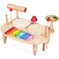 thumbnail image 2 of 1 Set Mini Drum Kit Children Musical Instrument For Kids Wood Xylophone Clear Sound, 2 of 8