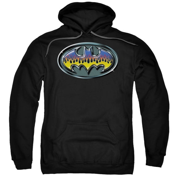 Batman Hot Rod Shield Adult Pullover Hoodie Sweatshirt Black
