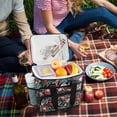 thumbnail image 5 of FORMRS Insulated Cooler Bag 24 Cans Capacity Soft Leakproof Lunch Box with Side Pockets, Peony Dusk Pattern, 5 of 7