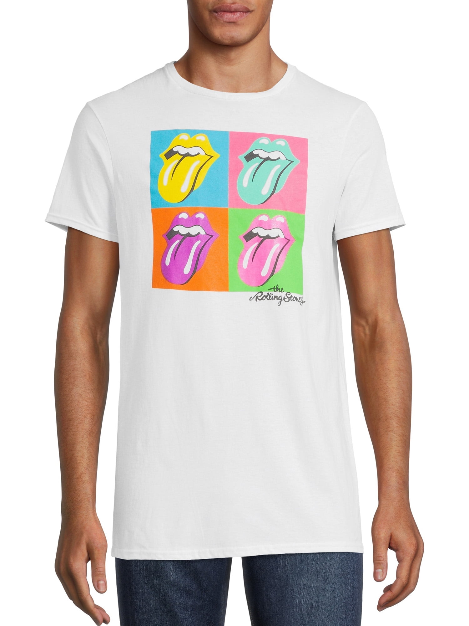 Rolling Stones Men's & Big Men's Icon and Pop Art Graphic T-shirts, 2-Pack, Sizes S-3XL
