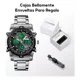 thumbnail image 5 of Reloj pulsera Skmei 1389 con correa de acero inoxidable color plateado - fondo negro - bisel negro/plateado, 5 of 5