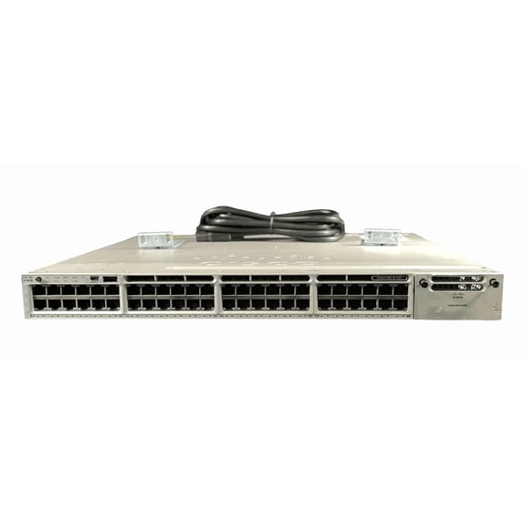 Restored Cisco WS-C3850-48F-E 48 Port PoE+ Gigabit Ethernet Switch (Refurbished)