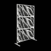 6' H x 4' W Laser Cut Metal Privacy Screen,Metal Privacy Screen Fence, Metal Wall Art, Outdoor Indoor Privacy Metal Panel(4' H x 2' W White 3Pcs)