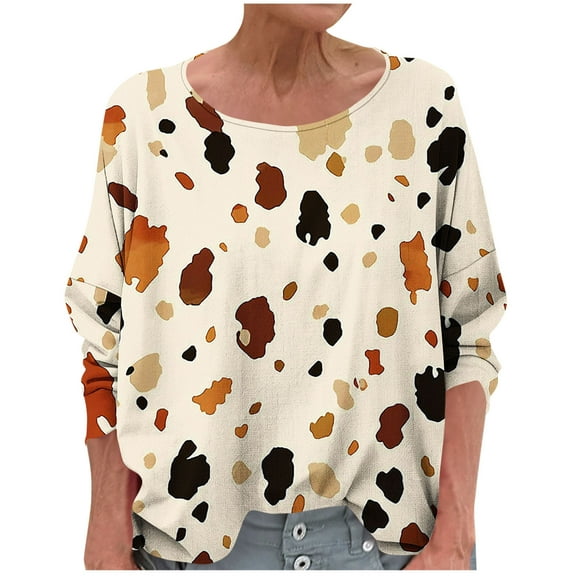 Fall Pohista Women's Tops Fall Long Sleeve Tops Woman's Blouse Reorder Items Fall Pullover Tops