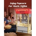thumbnail image 4 of PopBria 12oz Countertop Popcorn Machine, Retro Professional Popcorn Maker, Movie Theater Style Popcorn Machine with Warming Deck, 64-Cup Large Batch for Home Theater and Party (Red and Gold), 4 of 6