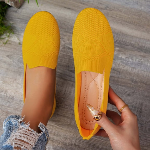 Women's Loafers, Breathable Mesh Round Toe Slip on Shoes, Casual Flat Footwear for Daily Walks, Errands and Relaxed Wear