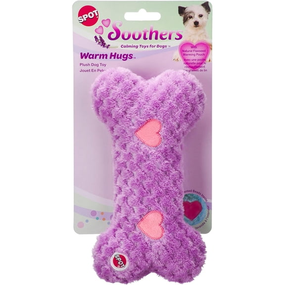 SPOT Soothers Warm Hug Animal Toy with Lavender Beads, Removable Squeaker, Microwavable Pouch