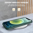 thumbnail image 6 of Compatible with iPhone 12 Case Full Body Clear Design with Built-in Screen Protector Shockproof Anti-Scratch Rugged Phone Case 360 Protective Cover for iPhone 12 6.1 inch, Green, 6 of 16