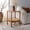 Clear/Natural, variant on Safavieh Couture Karyna Modern Wood and Glass Round End Table, Clear/Natural