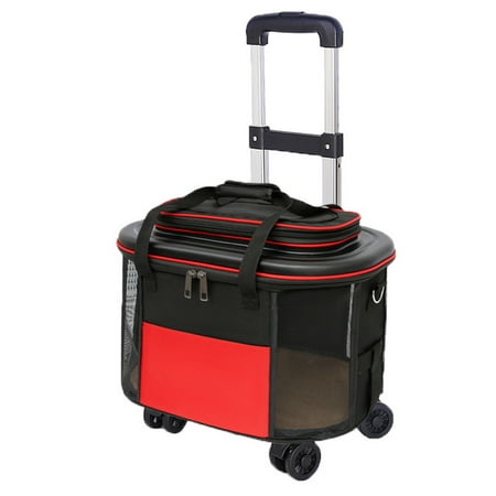 New Pet Rolling Carrier Pet Travel Outdoor Carrier Bag Case Box with 360° Rotation 4 Wheels Bag for Cats & Dogs Collapsible Detachable Durable Pet Carrier Pet Carrier