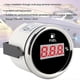 thumbnail image 3 of 2in 190ohm Fuel Gauge Digital Oil Level Meter Percentage for 12V/24V Yacht Boat Cat MotorcycleBlack Dial Silver Frame, 3 of 5