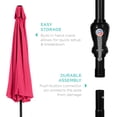 thumbnail image 6 of Best Choice Products 10ft Outdoor Steel Market Patio Umbrella w/ Crank, Tilt Push Button, 6 Ribs - Hot Pink, 6 of 7