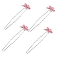 thumbnail image 3 of Toyvian 4Pcs Bridesmaids Hair Clips for Women Decorative Hair Styling in Pink, 3 of 8