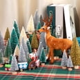 thumbnail image 2 of Ayieyill 30PCS Artificial Mini Christmas Trees, Mini Pine Tree Sisal Trees with Wood Base Bottle Brush Trees for Christmas Table Top Decor Winter Crafts Ornaments, 2 of 7