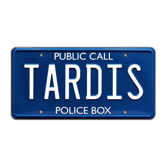 Doctor Who | TARDIS | Metal Stamped Vanity License Plate
