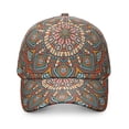 thumbnail image 2 of Artistic Mandala Baseball Cap – Ethnic Tribal Dad Hat Featuring Boho Vintage Sacred Pattern, Geometric Spiritual Abstract Design, 2 of 7