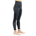 thumbnail image 2 of adidas Womens Lightweight High Rise 3-Stripe Mesh 7/8 Leggings (Small, Carbon/White), 2 of 7