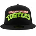 thumbnail image 2 of Teenage Mutant Ninja Turtles Logo Black Colorway New Era 59Fifty Fitted Hat-8 Fitted, 2 of 6