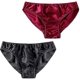 thumbnail image 1 of Bragas de seda de morera para mujer, bikini sexy de seda, ropa interior de satén, 2 piezas, 1 of 4