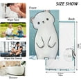 thumbnail image 3 of Dreamtimes 16x28 Inch Face Hand Towel Set Cute Polar Bear Cotton Washcloths, Quick-Dry Highly Absorbent Bath Towels 2 Pcs for Bathroom Ktichen Travel SPA Gym, 3 of 7