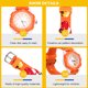 thumbnail image 3 of Reloj infantil con dibujos animados en 3D, resistente al agua, con diseño de coche (naranja), 3 of 8