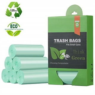 1.3 Gallon 120 Counts Strong Trash Bags Garbage Bags by Teivio, Bathroom  Trash Can Bin Liners, Plastic Bags for home office kitchen, Clear