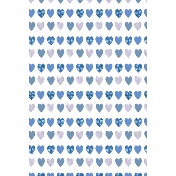 Hearts wallpaper notebook pale blue: wonderful notebook with hearts (Paperback)