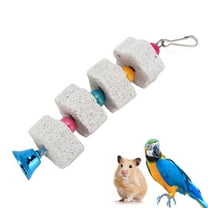 Bird Chew Toy,Colorful Parrot Beak Grinding Stones Toys,Cages Bite Chew Training Toys with Bell for Cockatiels, Budgie, Parakeets, Lovebirds,Finch Canary