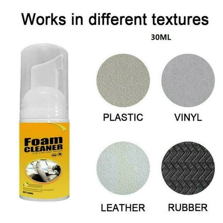 Multifunctional Car Foam Interior Cleaner, Car Leather Cleaner Strong Decontamination Seat Cleaner Foam, 150ml