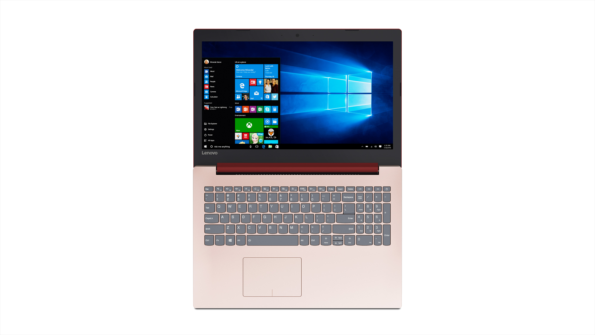 Lenovo 81DE00T0US ideapad 330 15.6" Laptop, Intel Core i3-8130U, 4GB RAM, 1TB HDD, Win 10, Coral Red - image 5 of 6