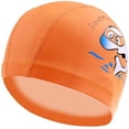 thumbnail image 2 of Swimming Cap for Children Waterproof Swimming Cap Ear Protection Fabric Hood Orange, 2 of 4