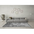 thumbnail image 3 of Ahgly Company Indoor Round Abstract Gray Modern Area Rugs, 4' Round, 3 of 4