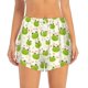 thumbnail image 2 of Balery Green Frog Pantalones cortos deportivos para mujer con forro y dos bolsillos, elásticos, para entrenamiento, gimnasio, yoga-X-Large, 2 of 7