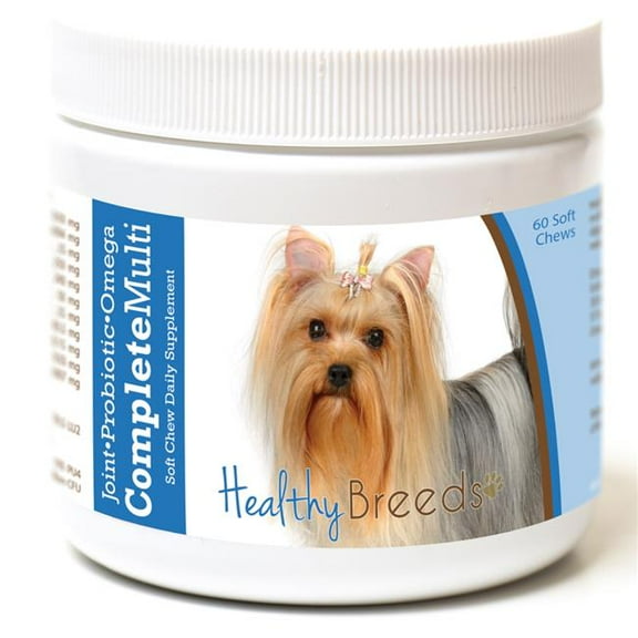 Healthy Breeds 192959009347 Yorkshire Terrier all in one Multivitamin Soft Chew - 60 Count