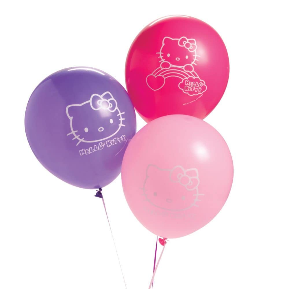 Hello Kitty Rainbow Latex Balloons (6Pc) Party Supplies 6 Pieces