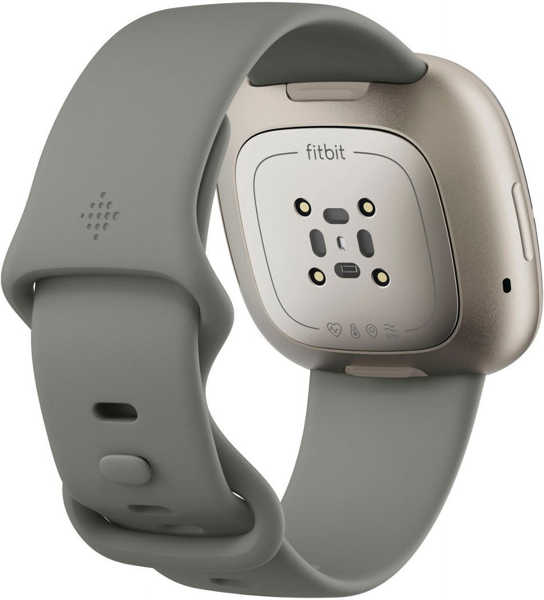 Restored Fitbit Sense Smartwatch - Sage Grey/Silver (Refurbished)