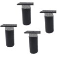 thumbnail image 2 of Paquete de 4 patas ajustables para gabinete de muebles de aleación de aluminio, patas redondas de metal para sofá cama, 2 of 3