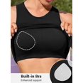 thumbnail image 5 of Womens Workout Tank Tops Seamless Built in Bra Sports Top Crew Neck Yoga Running Tops, 5 of 8