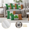 thumbnail image 6 of St. Patrick's Day Outdoor Waterproof Pillow Covers, Spring Lucky Shamrock Grass Flag Decorative Square Throw Pillowcase Sofa Cushion Sham for Patio/Couch/Chair, 26"x26" 2 Pack, 6 of 8