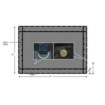 Mytee Products 12' x 27' Flatbed Truck Tarps Steel Tarp - Black