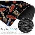 thumbnail image 2 of Black Mushroom Leaves Mouse Pad Vintage Washable Autumn Design, NonSlip Rubber Base, 9.5x7.9 Inch, Ideal for Gaming, Office, and Laptop Use, Adds a Rustic Charm, 2 of 6