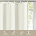 thumbnail image 7 of Small Stall Fabric Shower Curtain 36 x 72, White Half Size Narrow Cotton Linen Tassel Cloth Shower Curtains for Chic Modern Farmhouse Country Bathroom Decor, 7 of 7