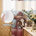 thumbnail image 2 of No Hook Shower Curtain with Built-in Rings - Rustic Farmhouse Themed Washable Waterproof Fabric Bathroom Curtains for Hotel,Rentals, 66 X 72 Inch Long ,, 2 of 9