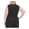 thumbnail image 2 of TOMMY HILFIGER Womens Black Belted Sleeveless Jewel Neck Evening Wide Leg Jumpsuit Plus 20W, 2 of 2