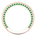thumbnail image 5 of 1.44 ctw Wedding Band for Women - 18K Rose Gold Simulated Emerald Stackable Eternity Ring, 5 of 6