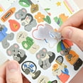 thumbnail image 2 of Animal Friends Series Stickers Decoration Scrapbooking Paper Creative Stationary School Supplies Kids Toy Stickers heqiyong LED, 2 of 2