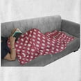 thumbnail image 6 of Pink Polka Dots Soft Flannel Fleece Throw Blanket, Retro Style Fluffy Furry with Blots Romantic Feels, Cozy Plush for Indoor and Outdoor Use, 50" x 70", Dark Coral Pale Pink, by Ambesonne, 6 of 6